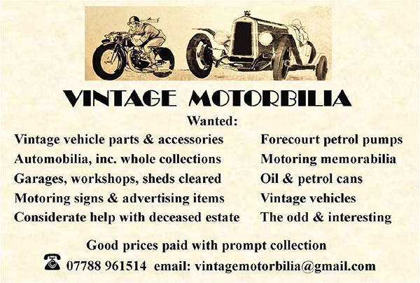 Vintage Motorbilia - Vehicle parts accessories, garage collections, signs, advertising, oil and petrol cans petrol pumps, automotive memorabilia