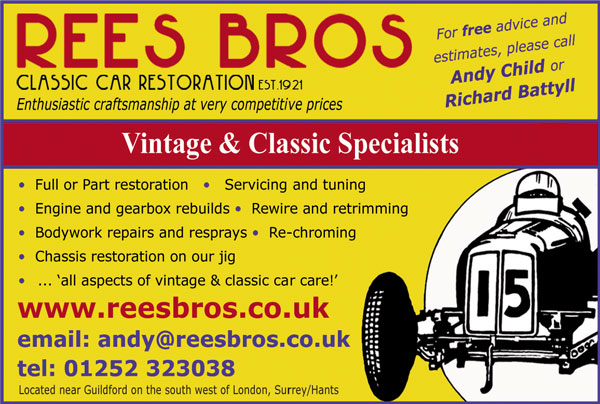 Rees Bros Restorations - Servicing, tuning, rebuilds, engine gearbox, bodywork, resprays