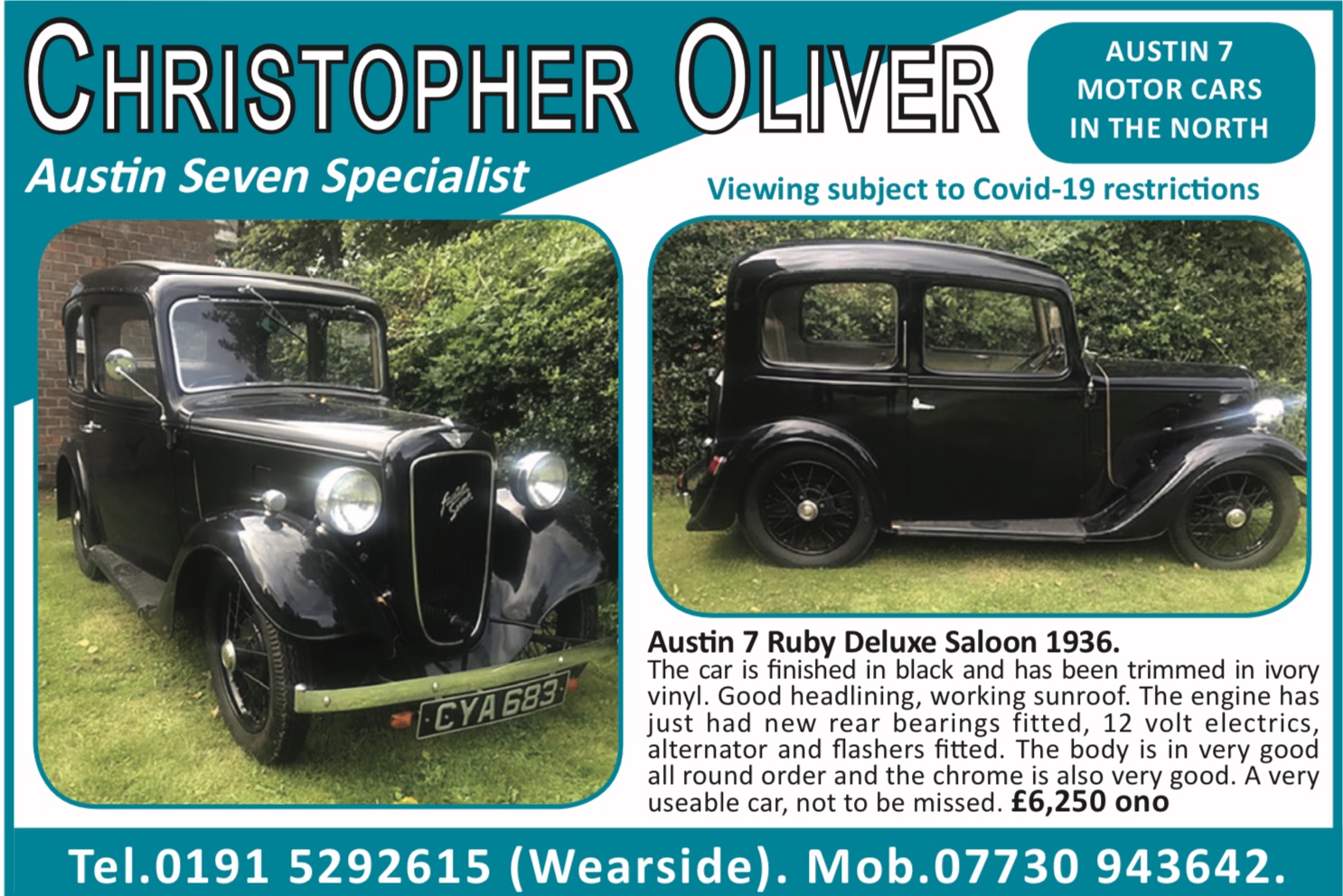 Christopher Oliver - Austin 7 Specialist, post-vintage classic cars
