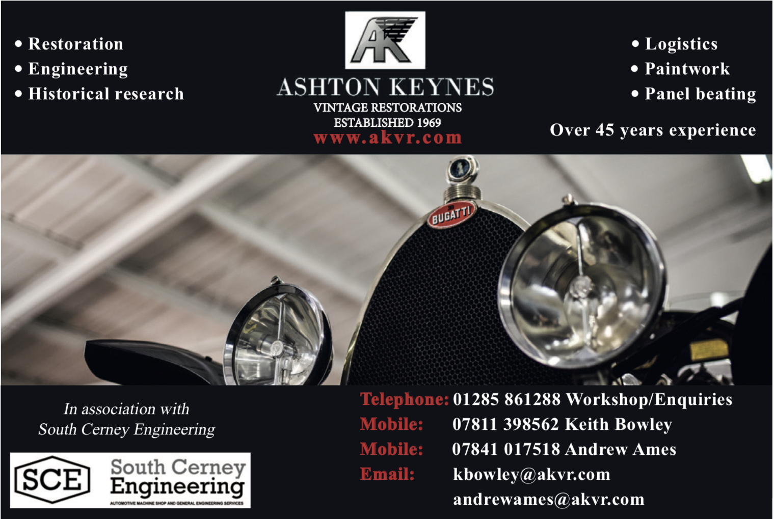Ashton Keynes Vintage Restorations - Classic cars and Vintage Restorations engineering and historical research