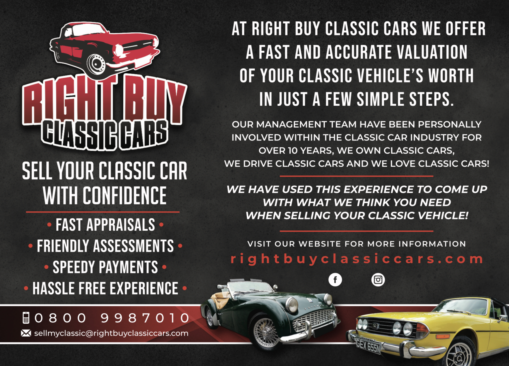 Right Buy Classic Cars - Valuation appraisal buyer
